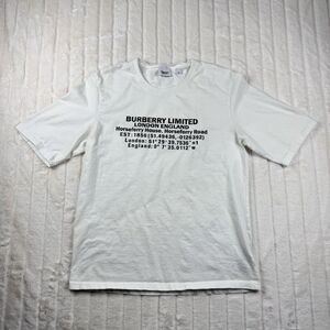 Burberry Limited London Horseferry Print T-Shirt Men's XL* White Cotton Blend